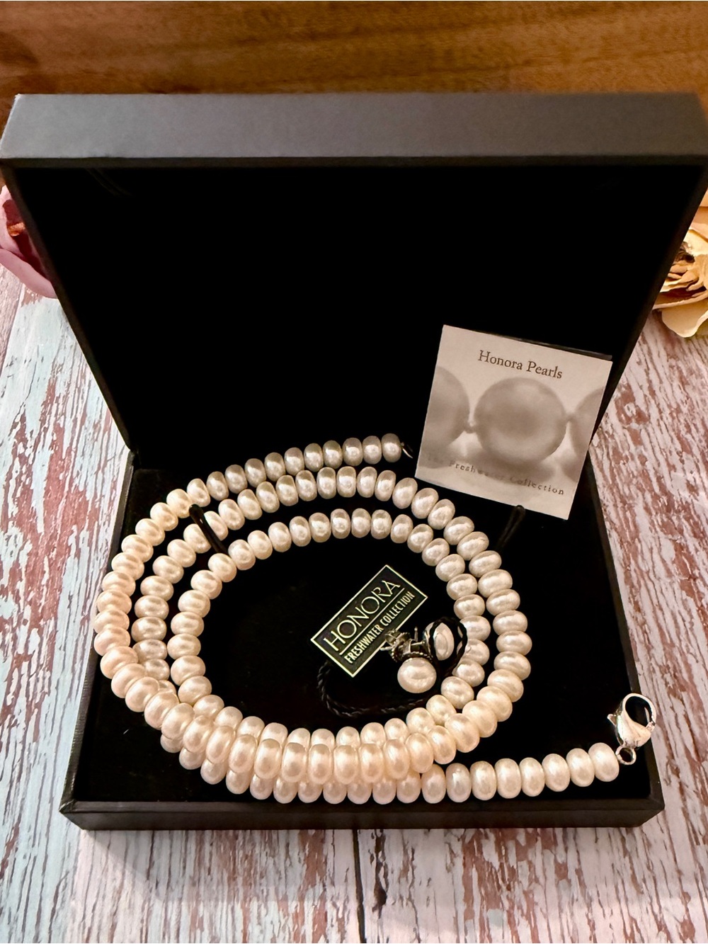 Honora collection sterling/pearl set - Picture 2 of 4